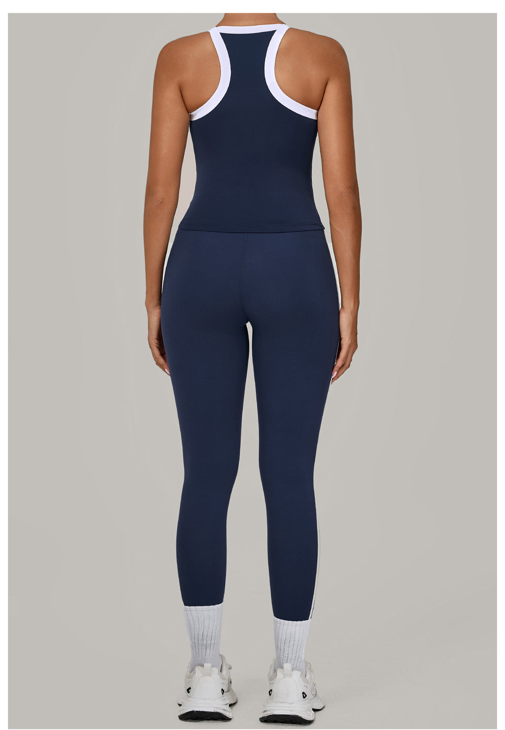 Contrast Trim Yoga Set for Women | Second-Skin Compression Fitness Outfit 3230+4601