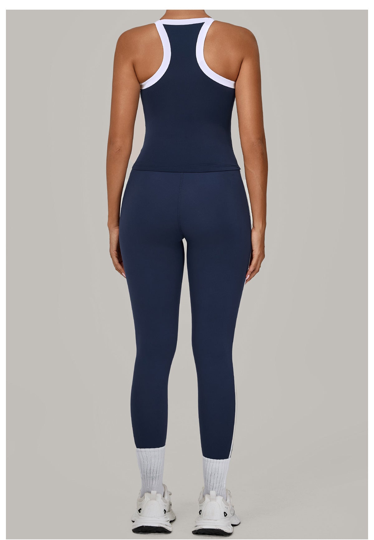 Contrast Trim Yoga Set for Women | Second-Skin Compression Fitness Outfit 3230+4601