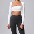 Brushed Long Sleeve Yoga Wrap Top | Lightweight Running & Fitness Activewear