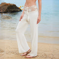 2026 Summer Sexy Hollow Out Knitted Beach Dress Bikini Swimsuit Cover Up Sunscreen Pants For Women