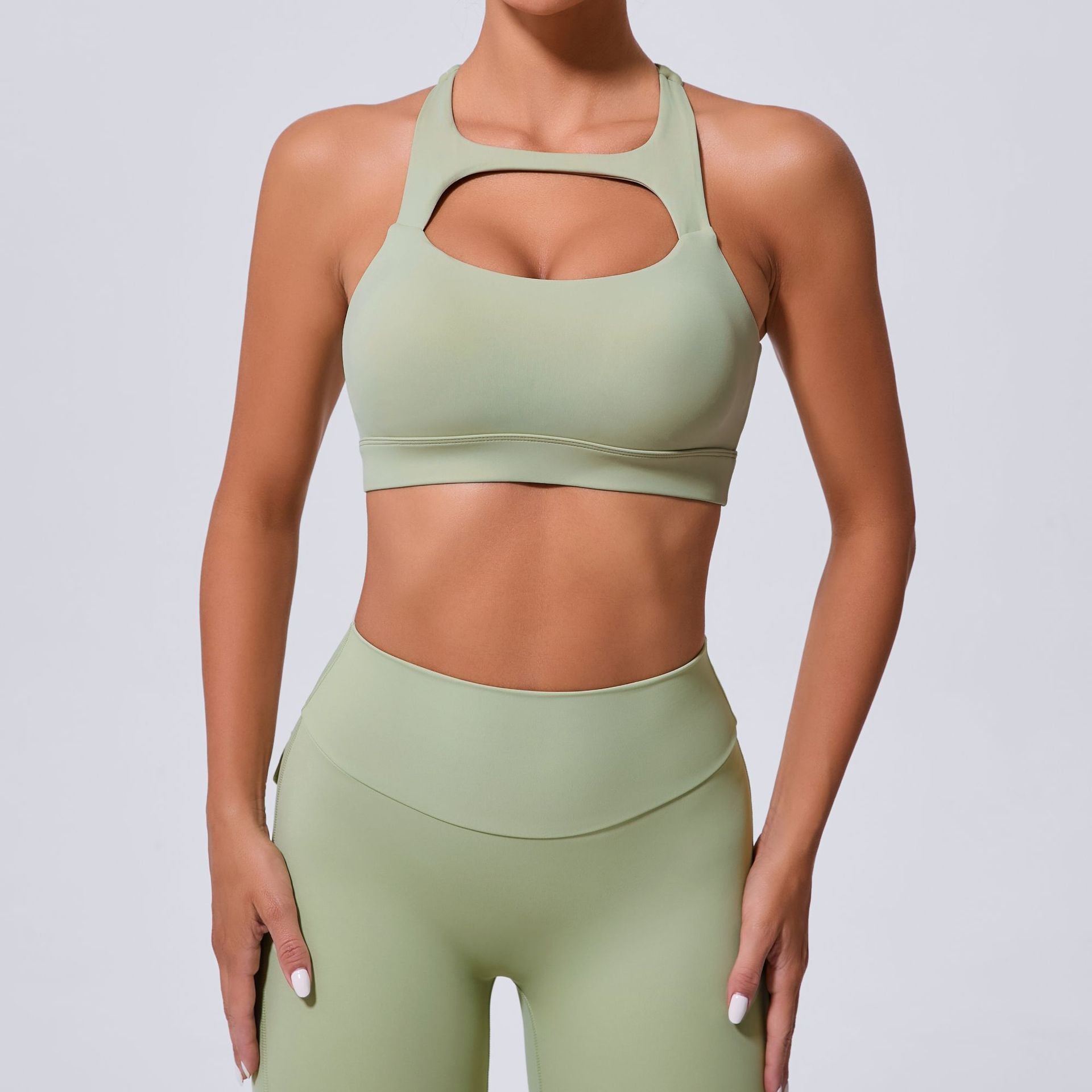 Hollow Back Slim Fit Yoga Tank | Shockproof Pilates Running & Outdoor Fitness Bra