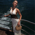 2026 Summer Sexy Solid Color Floral Pattern Knitted Beach Cover Up Bikini Swimsuit Beach Pants