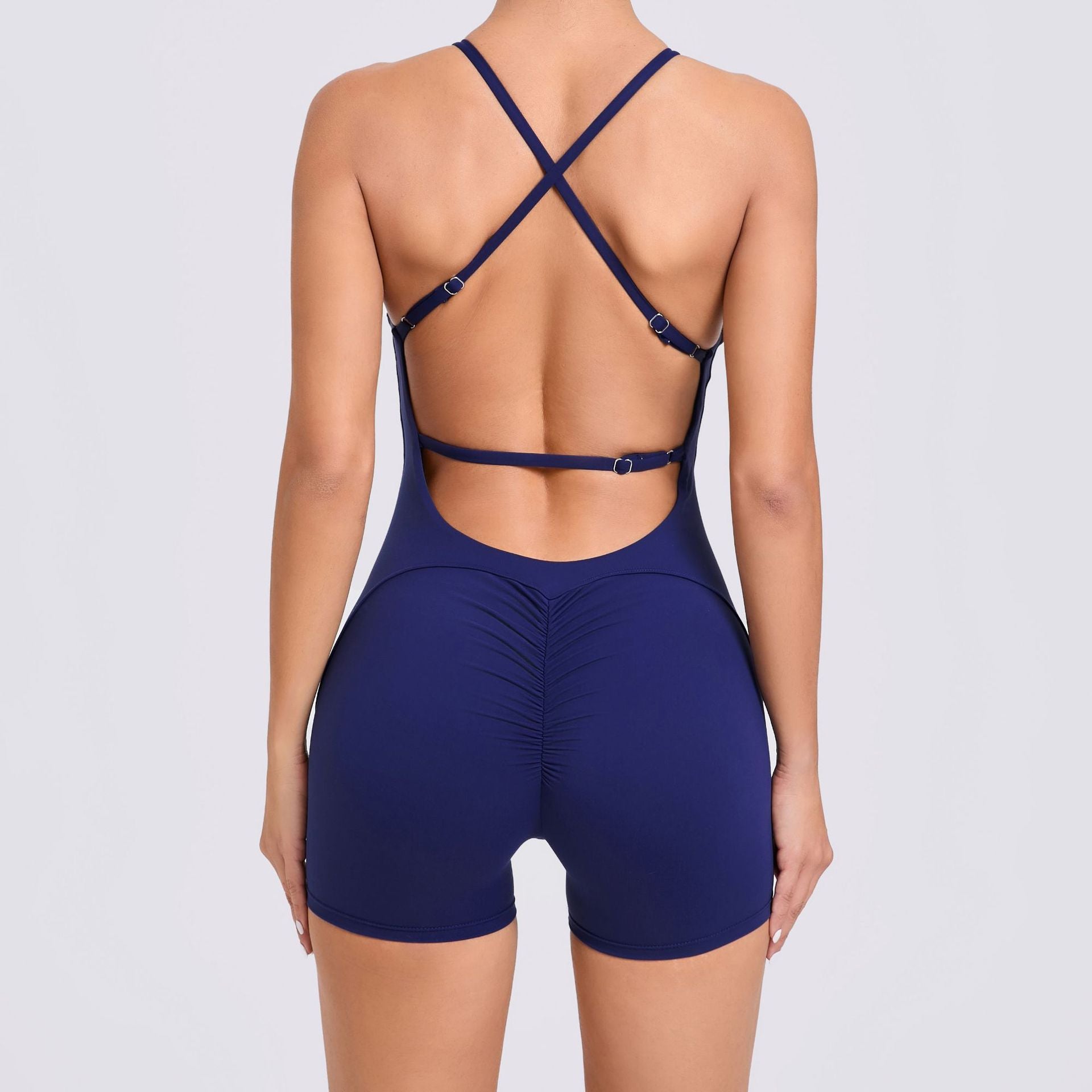 Scrunch Butt Backless Yoga Jumpsuit Running Quick-Dry Gym Bodysuit