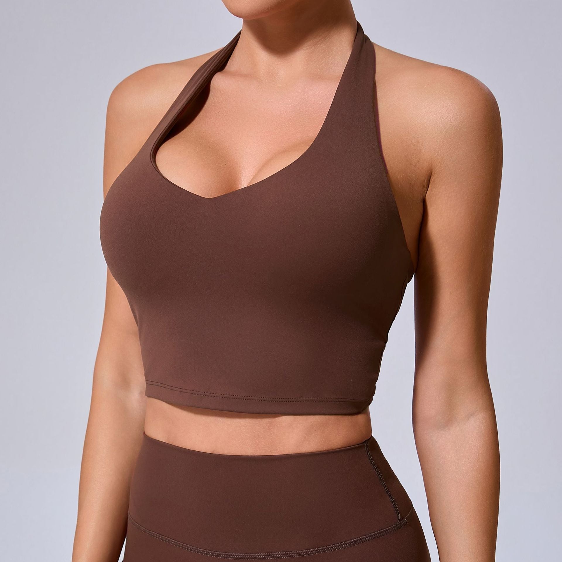 Shockproof Halter Yoga Tank for Women | Slimming Quick-Dry Running Sports Bra 11359