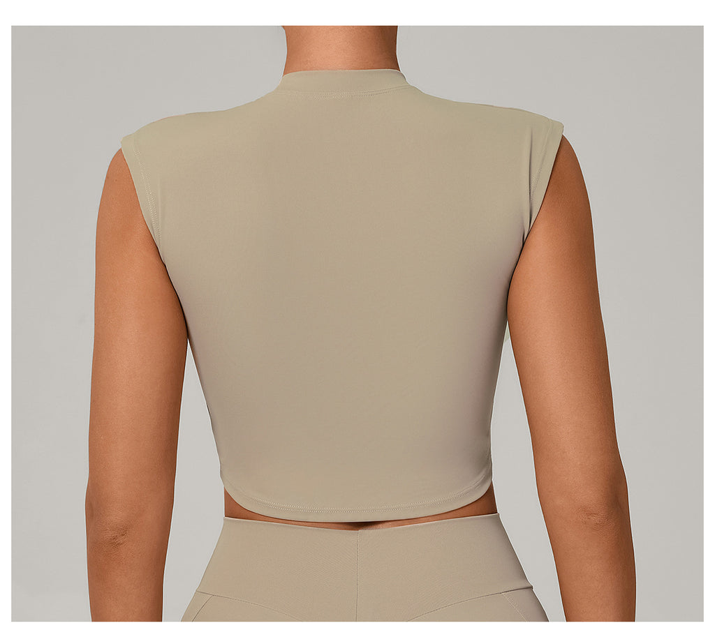 Tight Quick-Dry Flutter Sleeve Yoga Tee｜Lightweight Fitness & Casual Running Top for Women