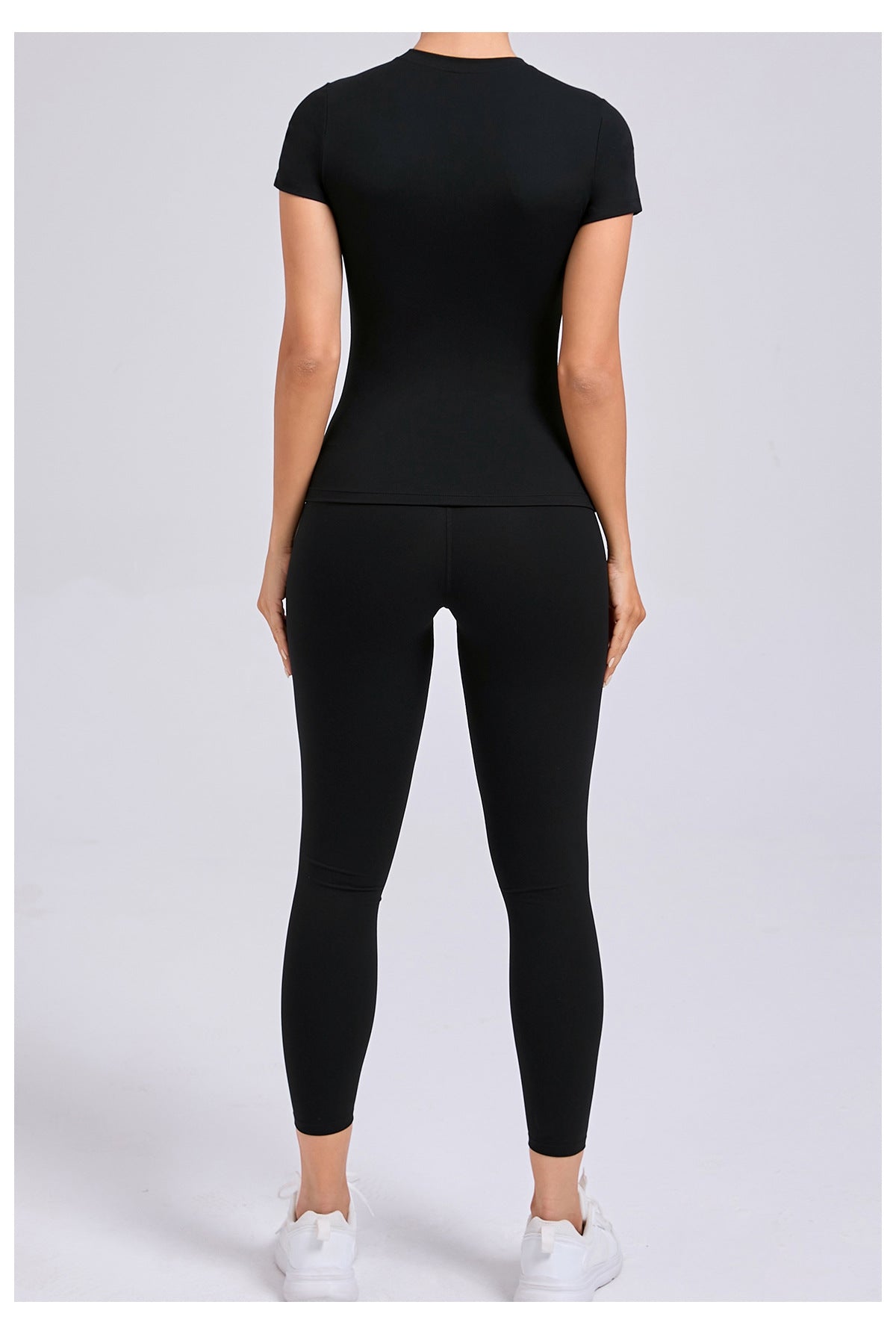 Solid Color No-Bra Fitness Tee｜Minimalist Quick-Dry Short Sleeve Running & Workout Top