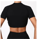 3D Seam Sculpting Yoga Tee｜Slim-Fit No-Bra High-Stretch Lightweight Fitness Top