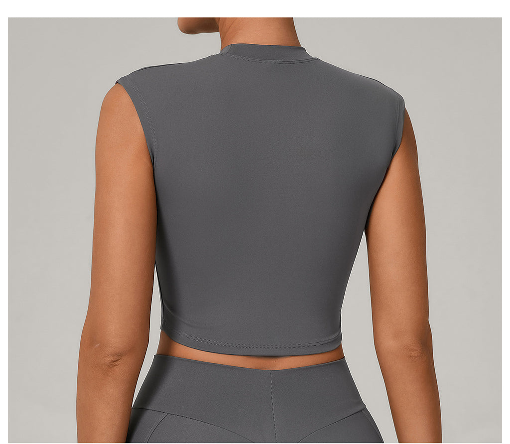 Tight Quick-Dry Flutter Sleeve Yoga Tee｜Lightweight Fitness & Casual Running Top for Women
