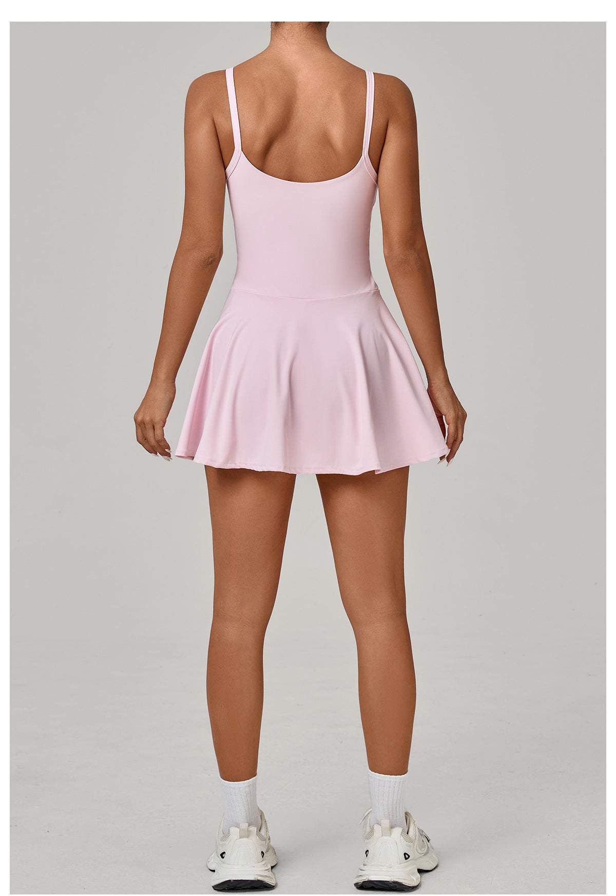 Compression Sports Dress with Built-In Bra | Breathable Open Back Golf Yoga Tennis Dress