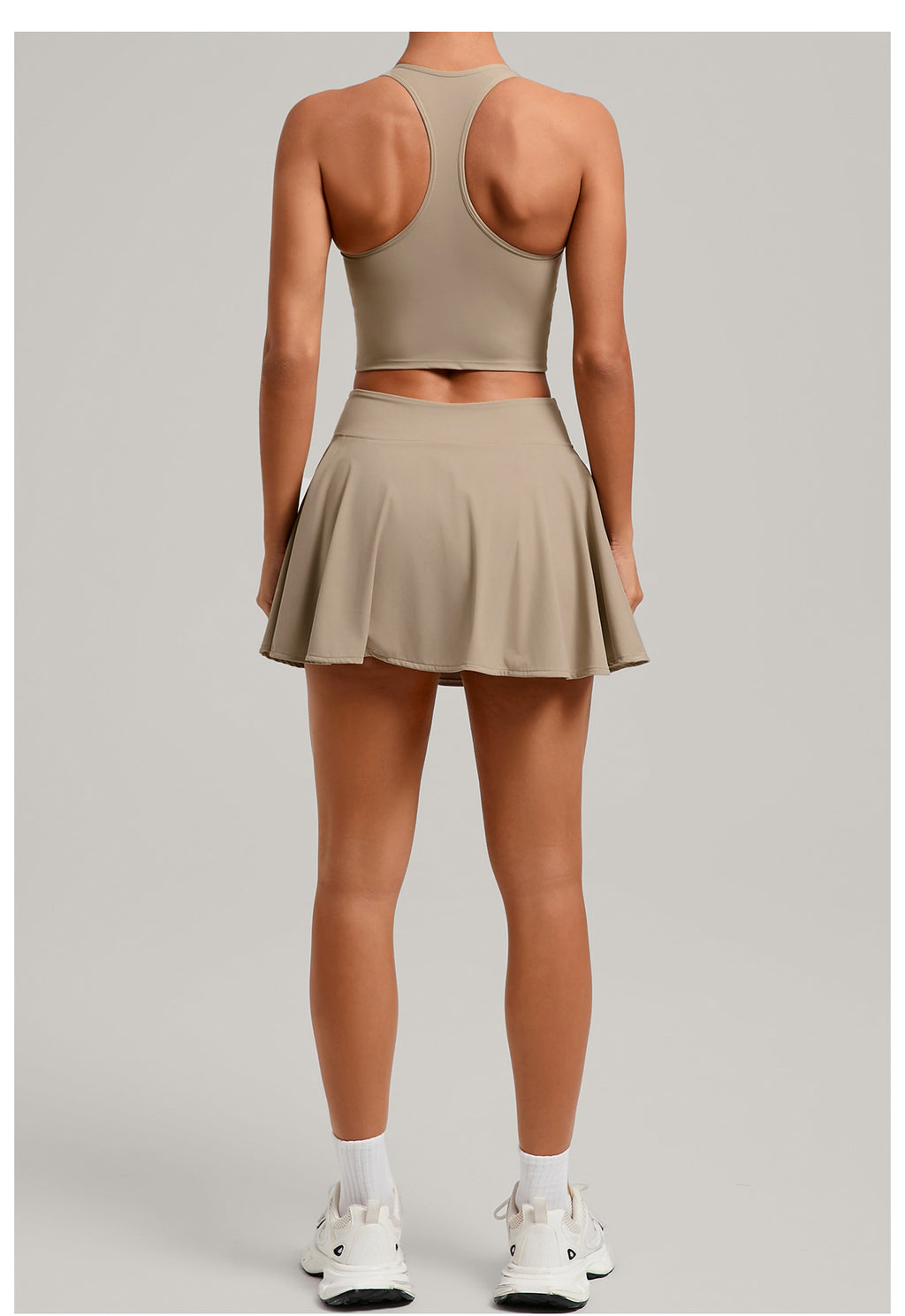 Tennis Tank Top & Skirt Set for Women | High-Waist Slim Fit Anti-Exposure Sports Outfit