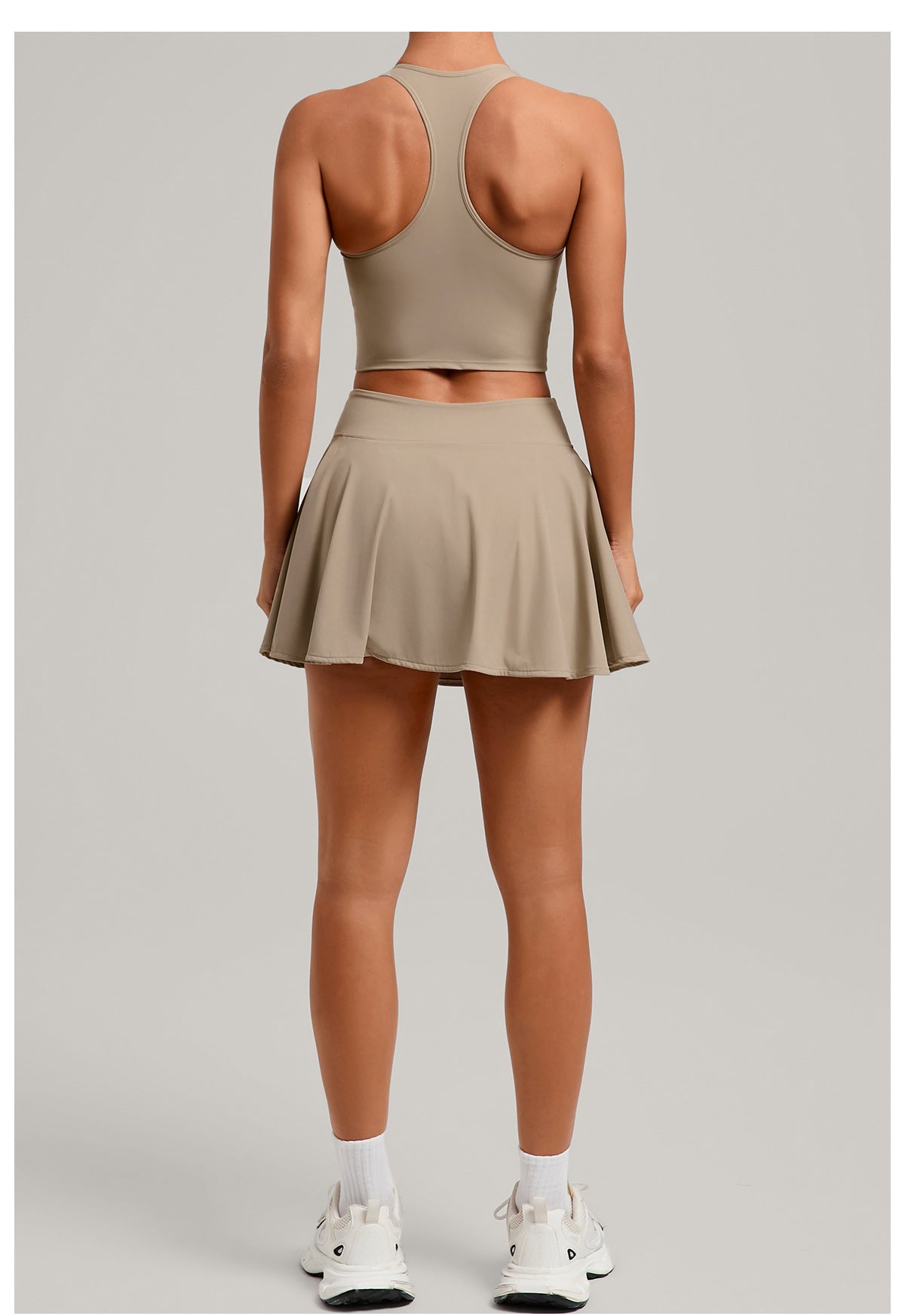 Tennis Tank Top & Skirt Set for Women | High-Waist Slim Fit Anti-Exposure Sports Outfit