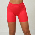 Deep V Back Ruched Scrunch Butt Yoga Shorts Seamless High-Stretch Fitness Shorts
