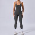 Cross Back Adjustable Strap Yoga Jumpsuit Lifting One-Piece Fitness Wear