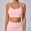 Shockproof Cross Strap Naked-Feel Yoga Bra | Running & Training Cross Back Sports Top