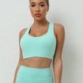 Cross Back Brushed Sports Bra | Naked-Feel Quick-Dry Yoga & Running Bra