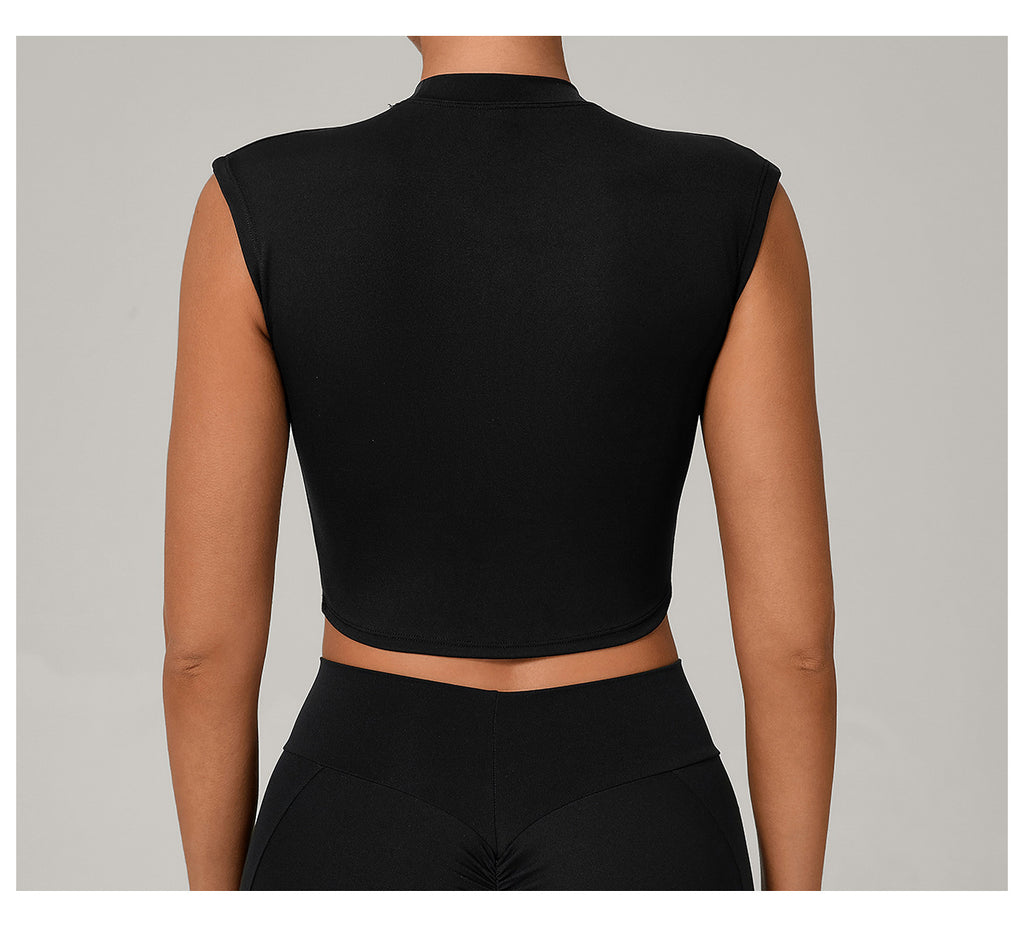 Tight Quick-Dry Flutter Sleeve Yoga Tee｜Lightweight Fitness & Casual Running Top for Women