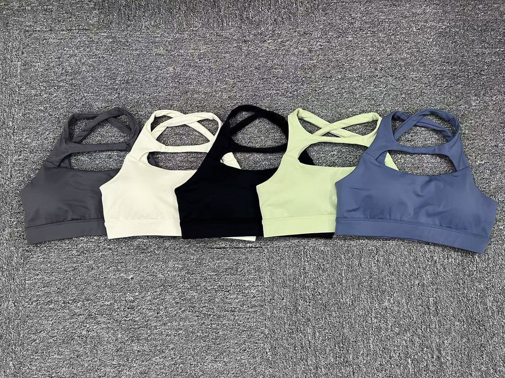 Hollow Back Slim Fit Yoga Tank | Shockproof Pilates Running & Outdoor Fitness Bra