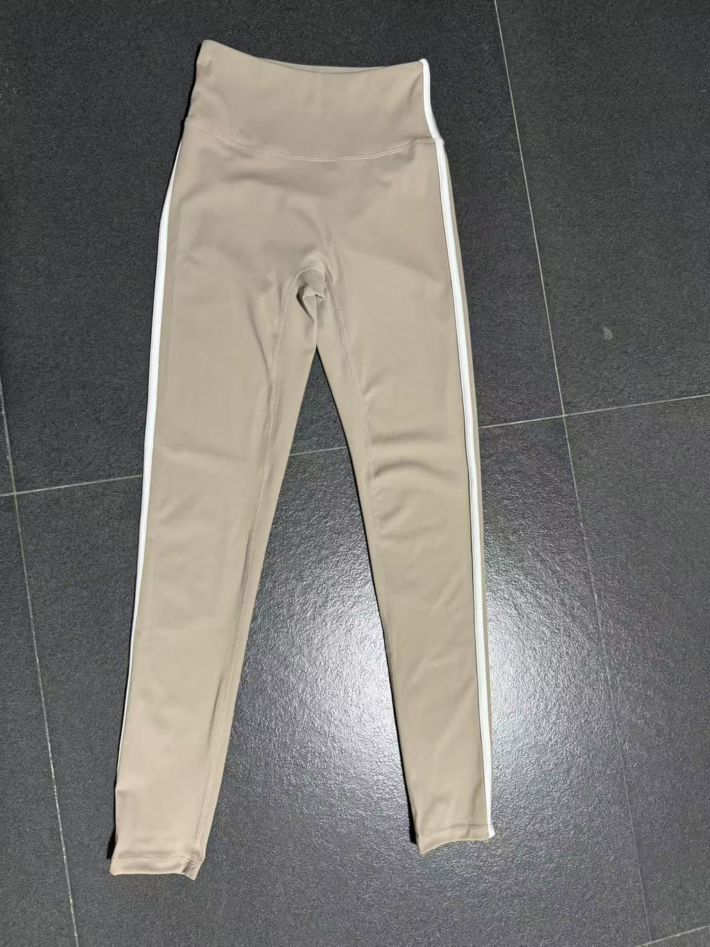 High-Waist Invisible Ruched Yoga Leggings | Color Block Naked-Feel Fitness Pants