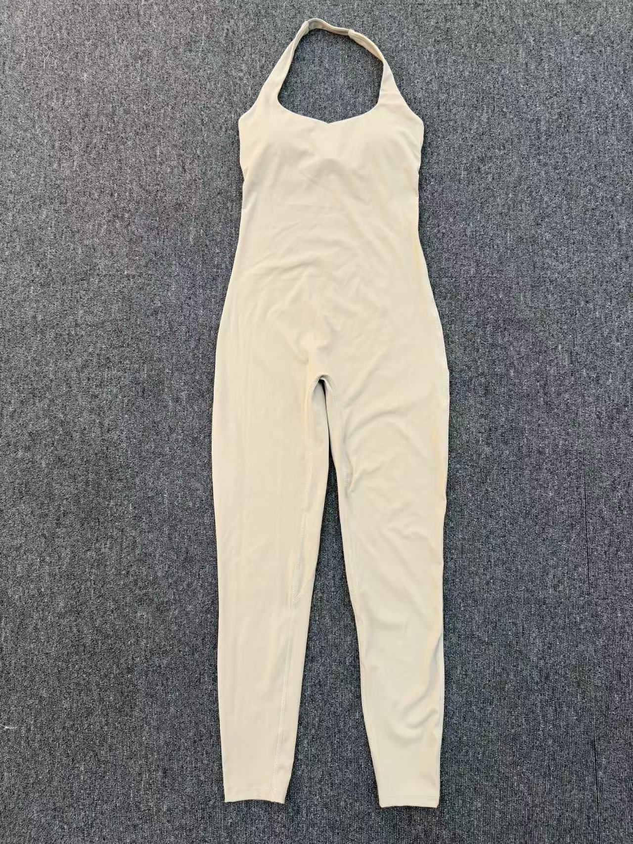 Halter Neck Yoga Jumpsuit Outdoor Dance Fitness Tight Bodysuit