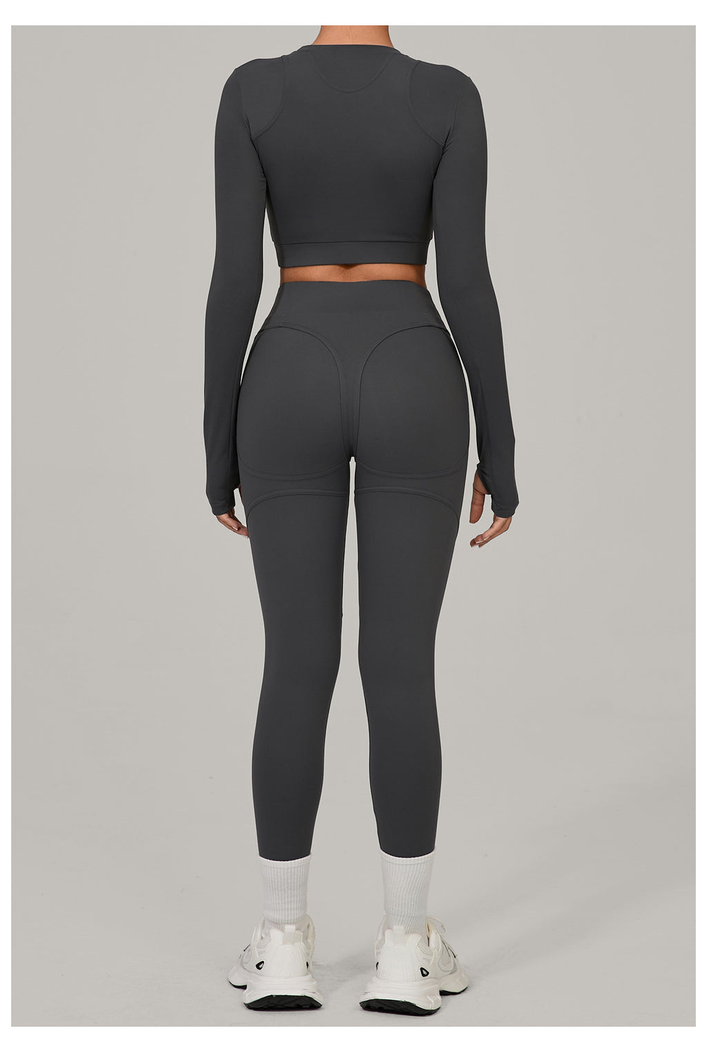 Brushed Compression Quick-Dry Yoga Set | Winter Outdoor Running Outfit
