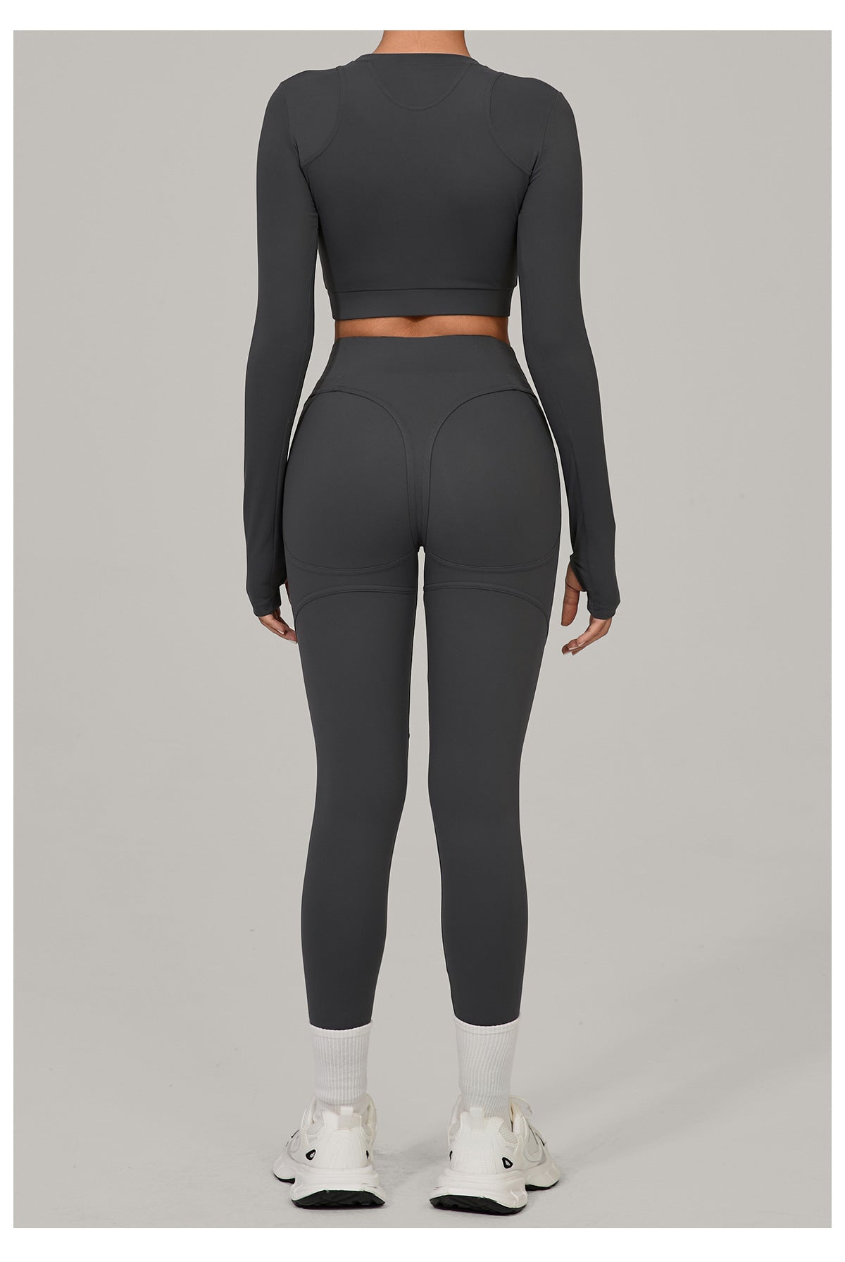 Brushed Compression Quick-Dry Yoga Set | Winter Outdoor Running Outfit