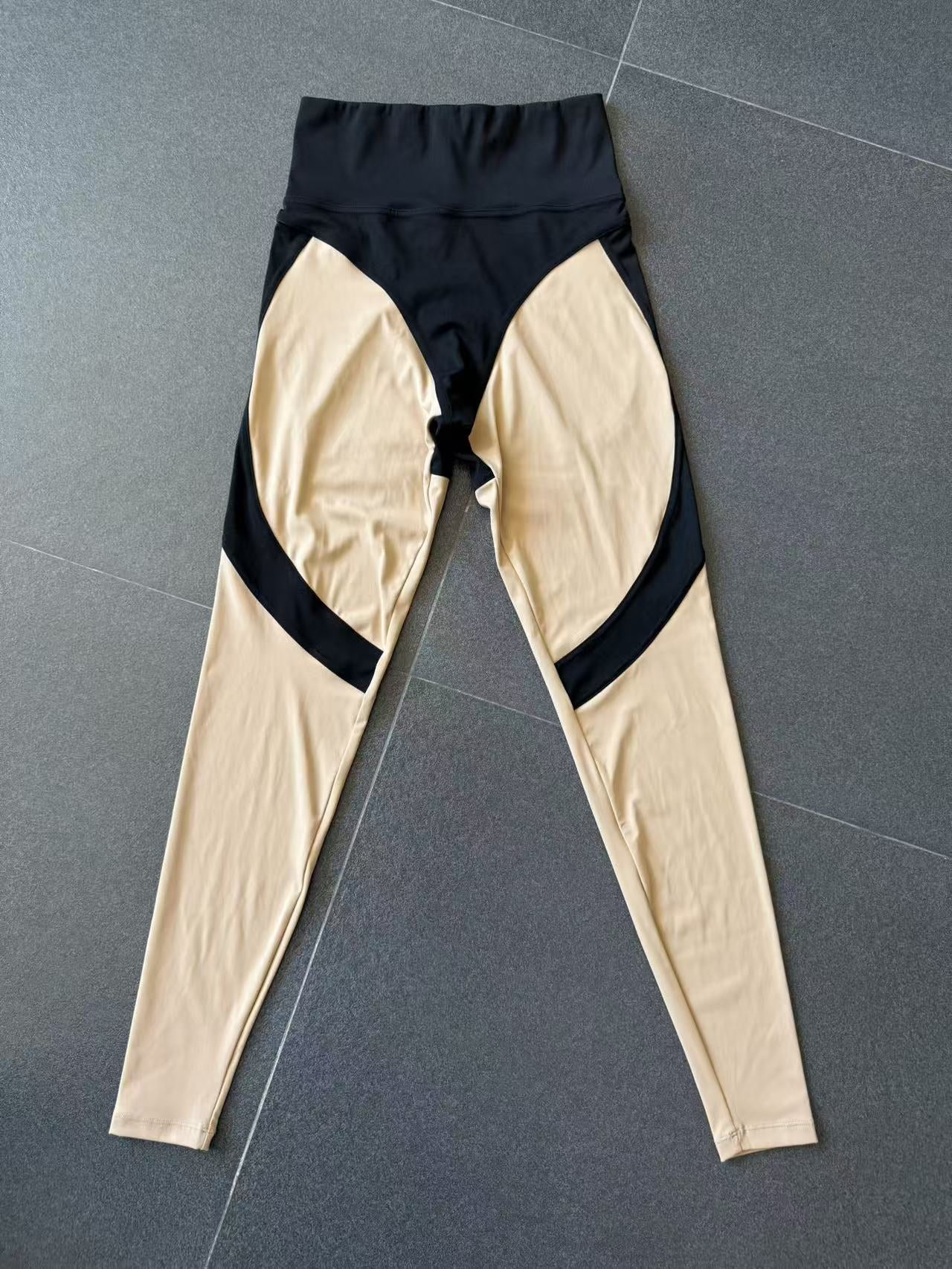 High-Waist Patchwork Yoga Leggings | Slim Fit Quick-Dry Running Fitness Pants
