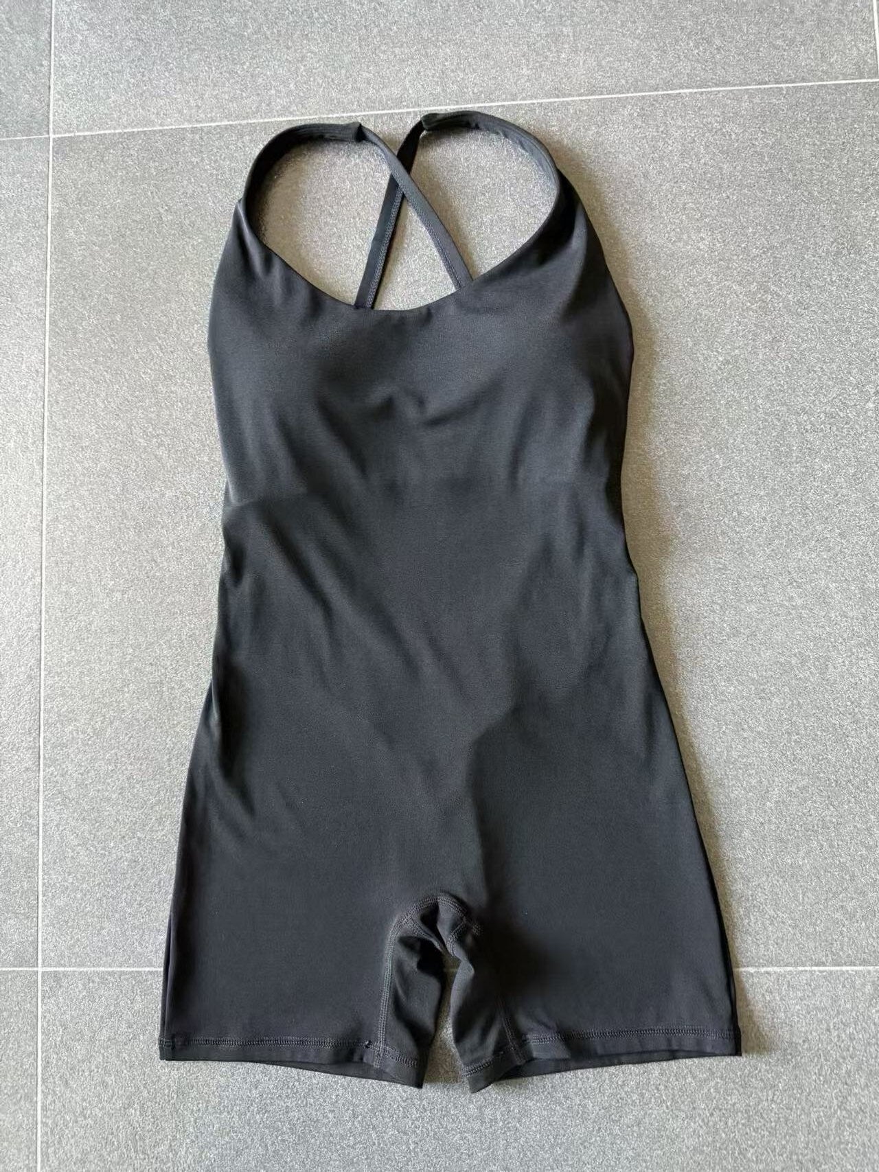 New Cross Back Yoga Jumpsuit Tight One-Piece Running Gym Bodysuit