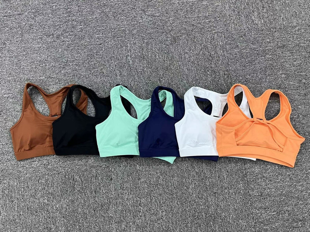 Cross Back Brushed Sports Bra | Naked-Feel Quick-Dry Yoga & Running Bra
