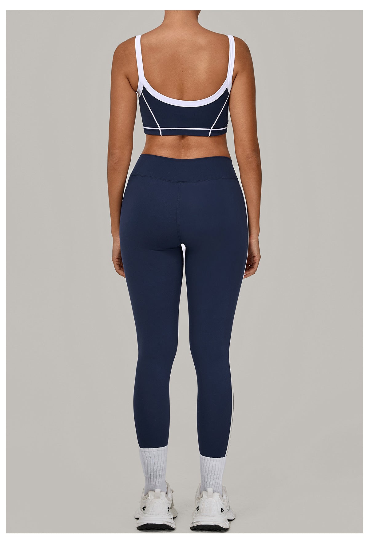 Color Block Patchwork Yoga Set | Slimming Outdoor Running Fitness Two-Piece