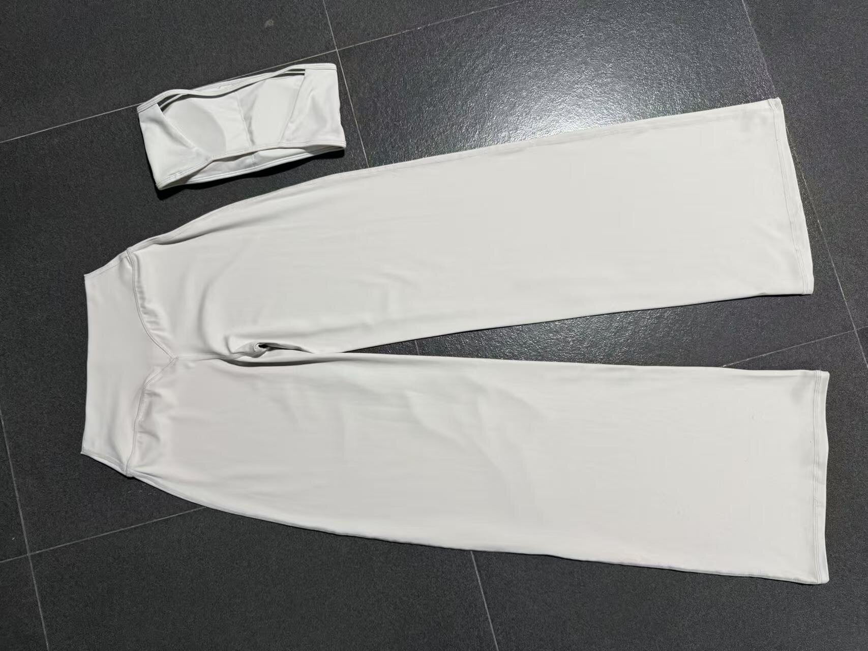 Second-Skin Bandeau Cross Back Yoga Set | Outdoor Running Fitness Two-Piece