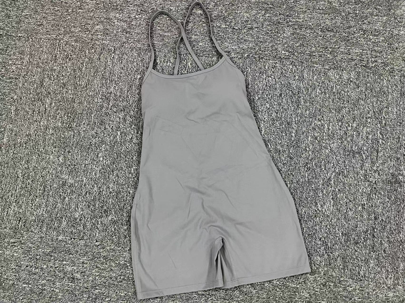 Quick-Dry Bare-Feel Yoga Jumpsuit Back Sculpting Running Fitness Bodysuit