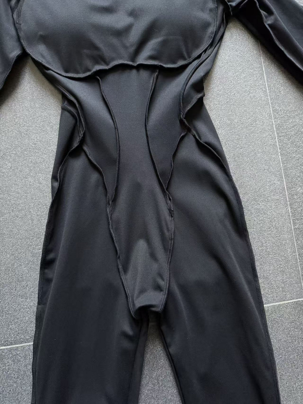 3D Panel Autumn Winter Tight Backless Yoga Jumpsuit Fitness One-Piece