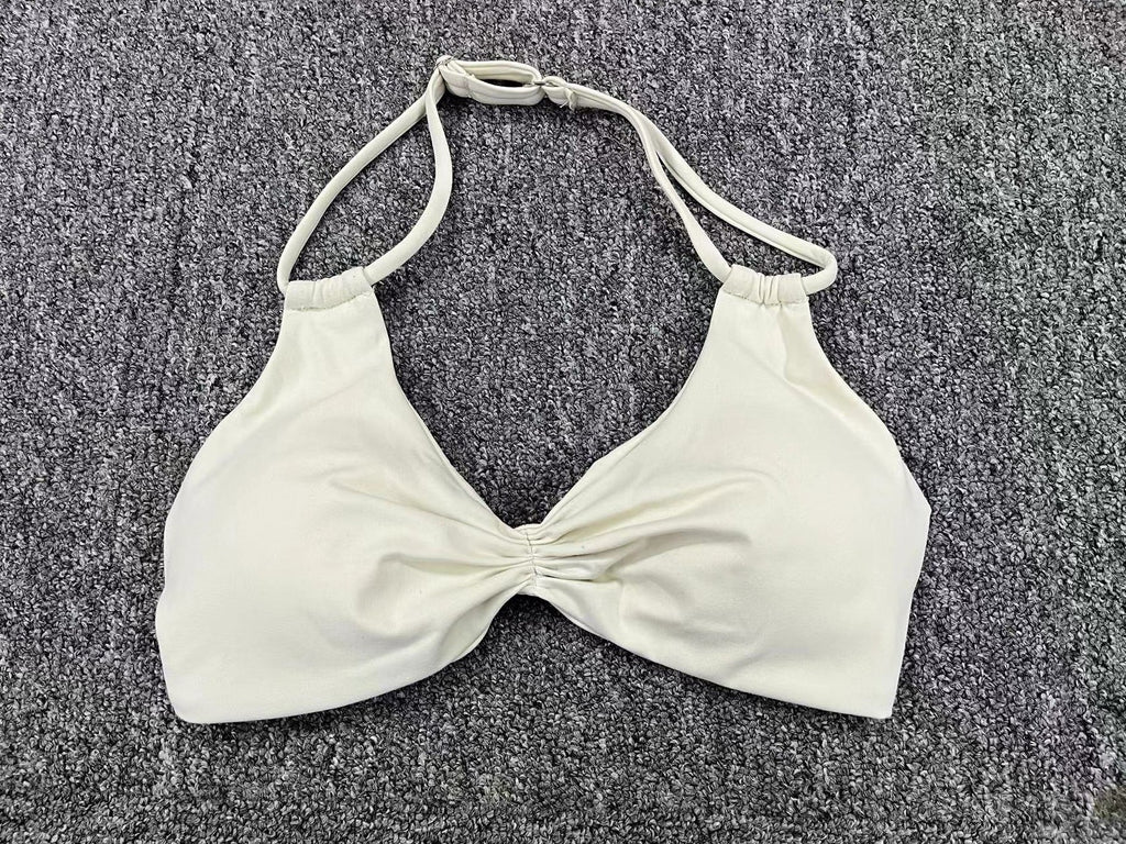 Adjustable Halter Cross Back Yoga Tank | Quick-Dry Compression Fitness Bra Top
