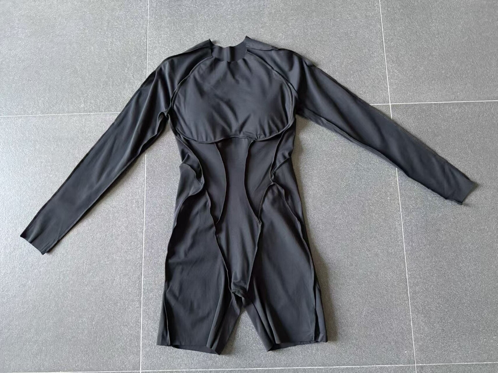 3D Seam Long Sleeve Yoga Jumpsuit Backless Tight Fitness Bodysuit