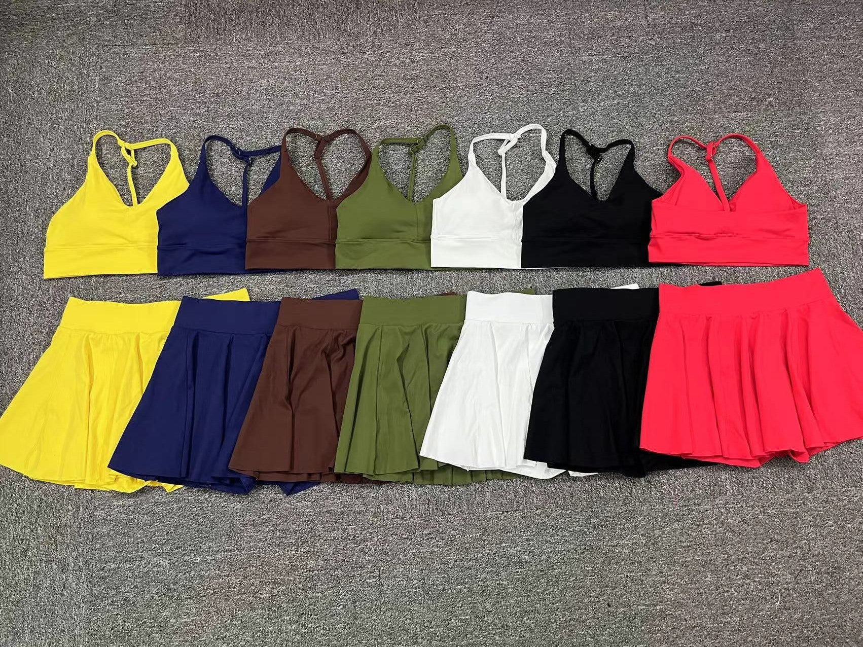 Casual Sports Bra & Skirt Set | Breathable Second-Skin Yoga Tennis Two-Piece Outfit