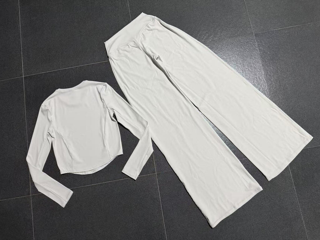 Fall Winter Second-Skin Yoga Set | Quick-Dry Slim Fit Fitness Two-Piece Outfit