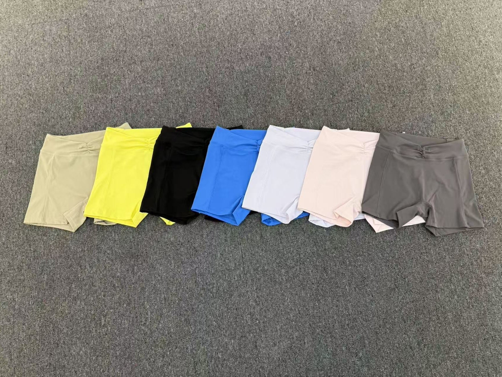 Nylon Tight Yoga Shorts High-Waist Tummy Control Running Fitness Shorts