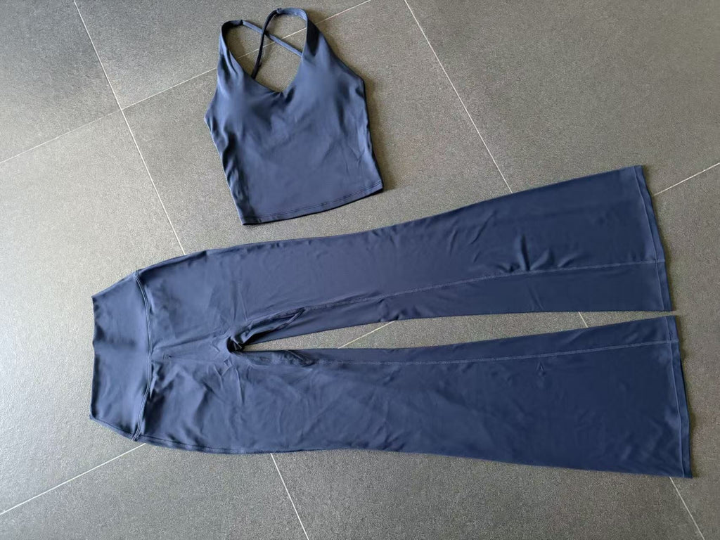 Invisible Ruched High-Waist Yoga Set | Quick-Dry Running & Fitness Outfit