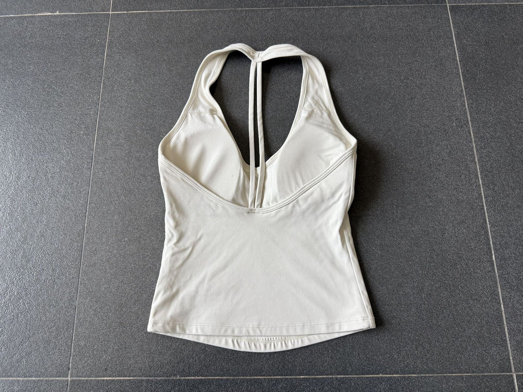 V-Neck Slim Fit Cross Back Yoga Tank | Quick-Dry Running & Fitness Sports Vest