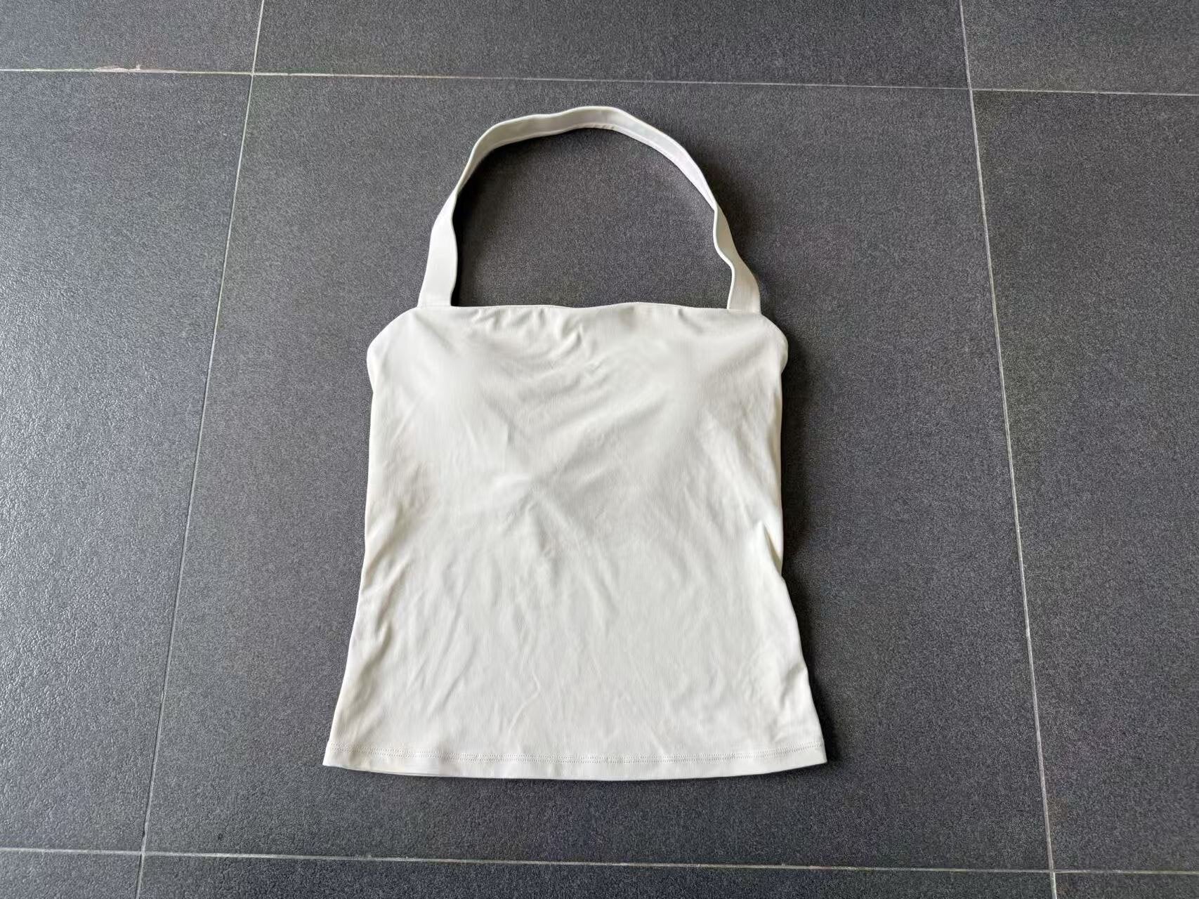 Halter Neck Yoga Tank Top | Naked-Feel Slim Fit Cross Back Sports Bra for Women