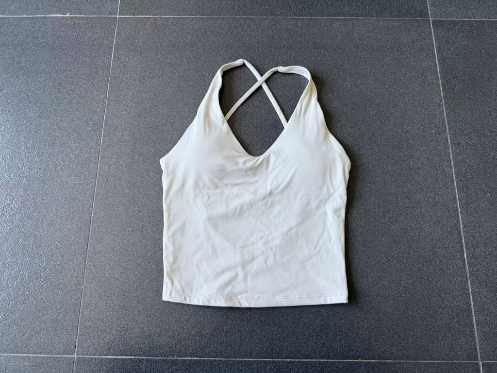 Cross Strap Yoga Tank Top | Quick-Dry Fitness Vest for Running & Everyday Wear