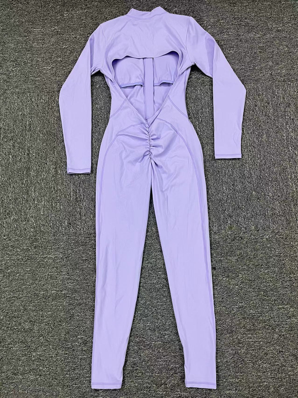 New Zipper Long Sleeve Bare-Feel Yoga Jumpsuit Tight Gym Activewear