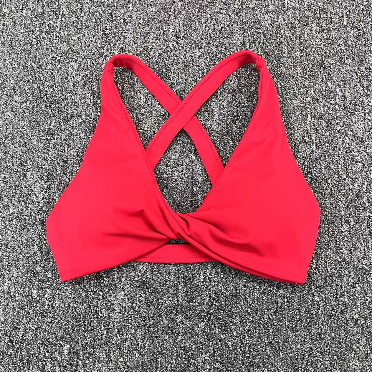 Second-Skin Cross Back Yoga Bra for Women | Quick-Dry Compression Sports Bra for Running & Training
