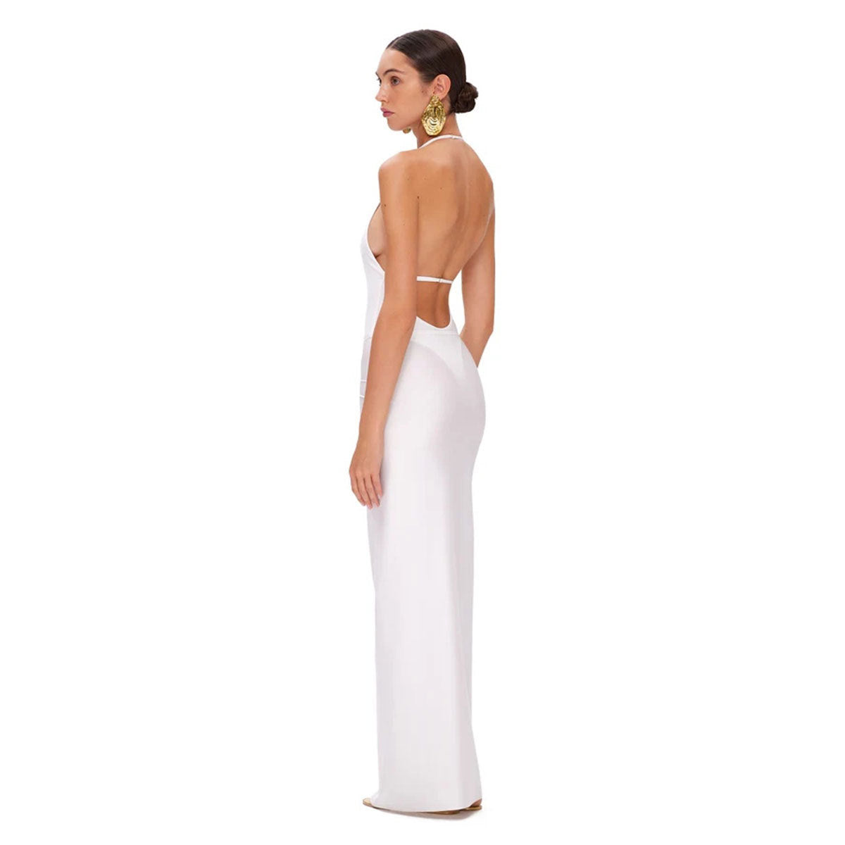 2026 Solid Color One-Piece Swimsuit | EU & US Sexy Deep V Backless Skirt Two-Piece Set