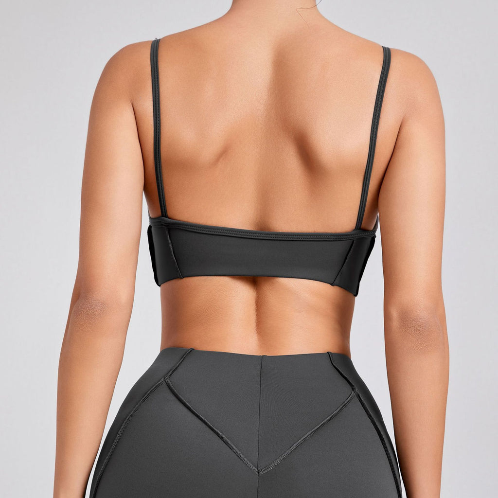 New Slim Fit Sports Tank for Women | Spaghetti Strap Cross Back Yoga & Running Bra