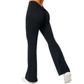 Peach-Lift V-Waist Yoga Flare Pants | High-Waist Quick-Dry Wide-Leg Fitness Trousers