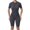 New Tight-Fit Zipper Short Sleeve Yoga Jumpsuit One-Piece Activewear