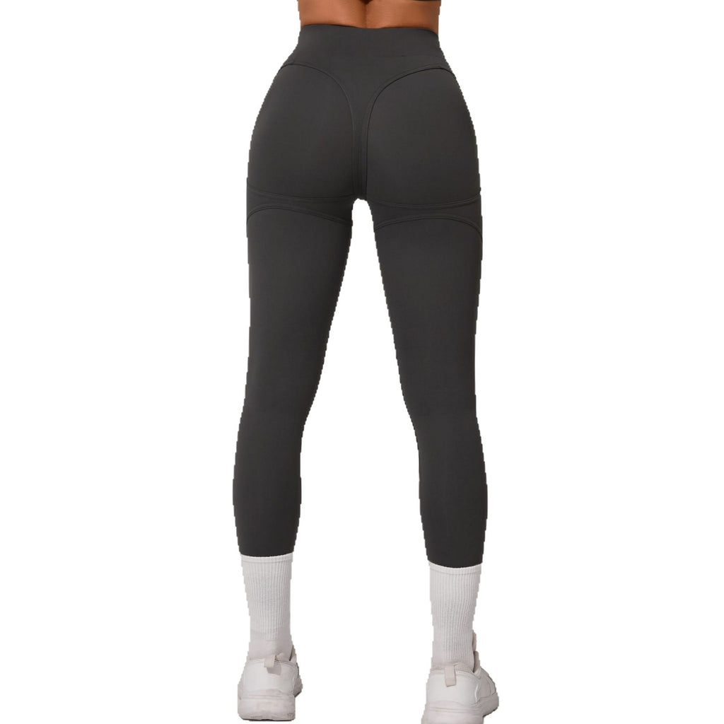 Brushed High-Waist Booty-Lift Yoga Leggings | Quick-Dry Slim Fit Running Pants