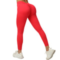 New No-Front-Seam Yoga Leggings | Peach Lift V-Waist Compression Fitness Pants