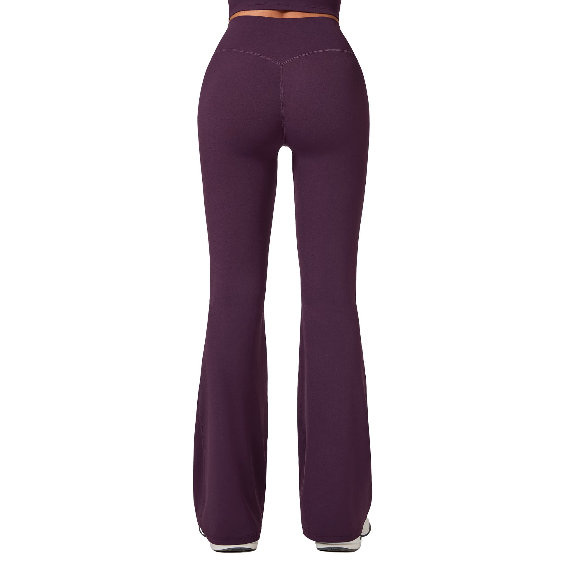 Invisible Ruched Yoga Flare Pants | High-Waist Booty-Lift Wide-Leg Fitness Trousers